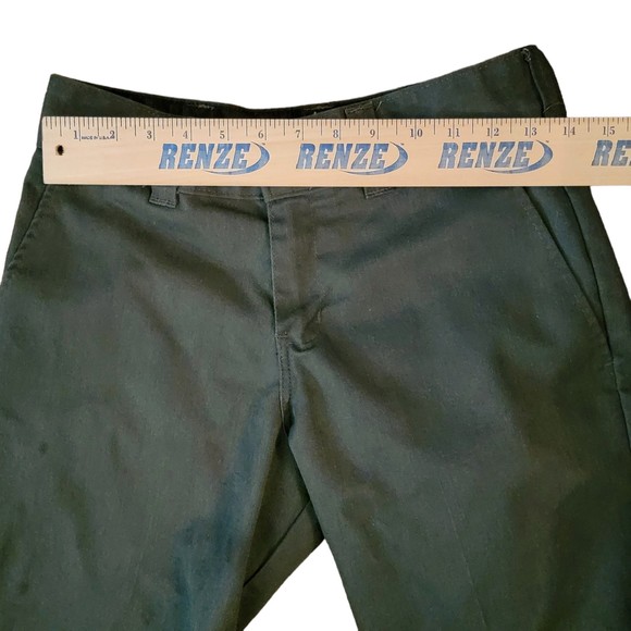 Dickies Unisex Green Slim‎ Fit Dark Wash Flat Front Chino Shorts Size 28 - Picture 8 of 9